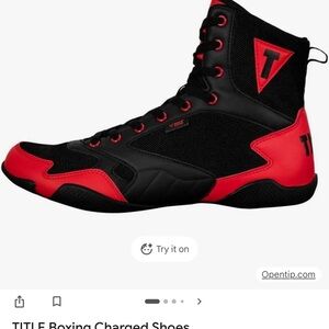 Title Boxing High-Performance Charged  Boxing Shoes - Black and Red - Size 8.5